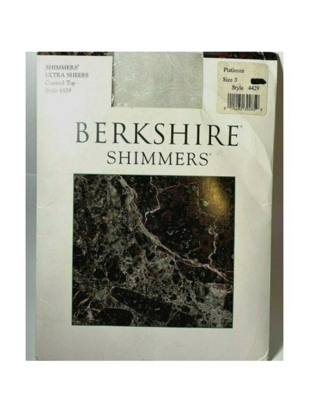 Womens Berkshire Shimmer Sandalfoot Pantyhose Sz 3 Ultra Sheer 4429 Platinum Vtg